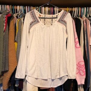 Knox Rose White Embroidered Blouse